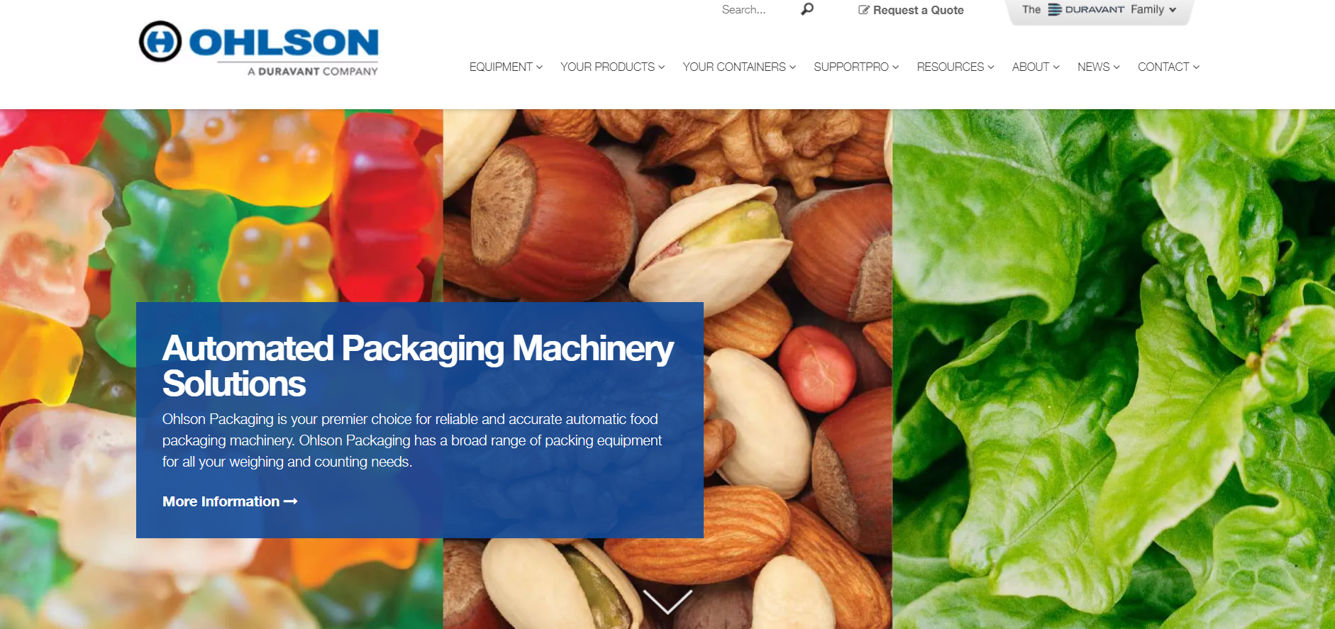 Ohlson Packaging Redesigned Website